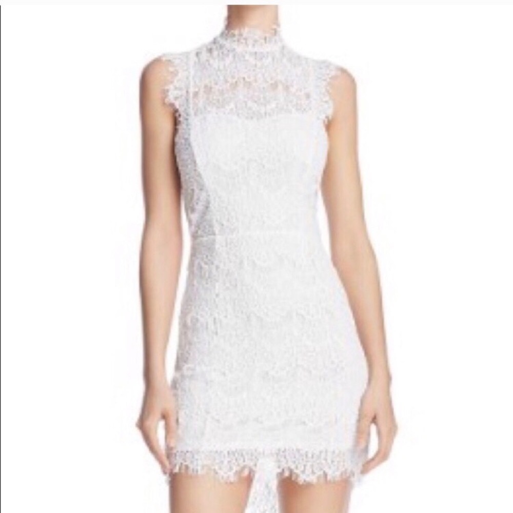 FREE PEOPLE boho high neck backless lace dress - Picture 4 of 5
